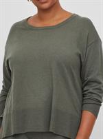 Evoked Vila - Strik Bluse, Army Grøn